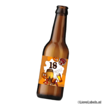 Bier etiket - 18 jaar