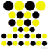 Herbruikbare statische raamstickers - Geel/zwart