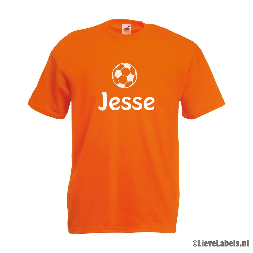 Tol Opnieuw schieten genie Oranje shirt met naam bedrukt - Lieve Labels.nl
