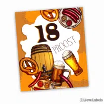 Bier etiket - 18 jaar