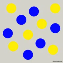 Herbruikbare statische raamsticker - Confetti Blauw/Geel