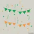 Herbruikbare statische raamsticker - Carnaval Groen/Oranje